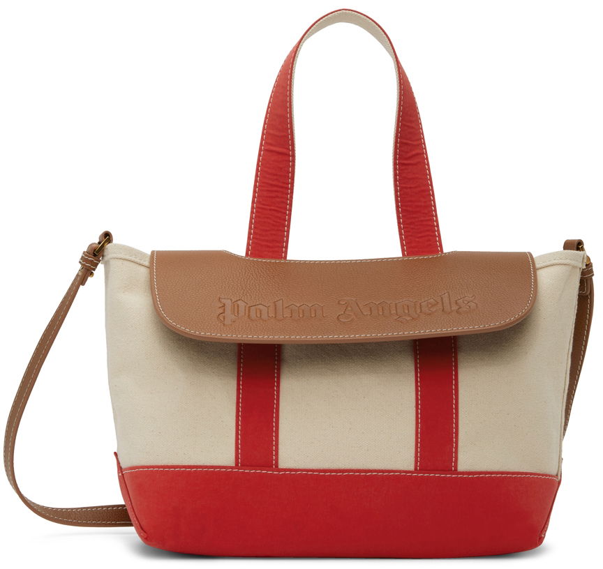 Mulepose Palm Angels Palm Angels Palm Tote Bag Beige | PWNA045S22LEA0012560, 0