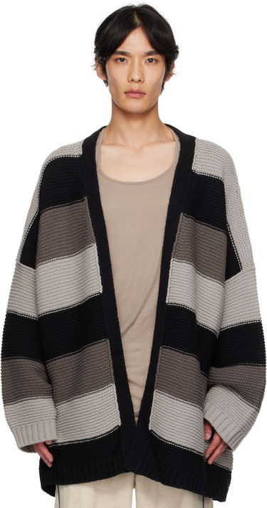 Sweater Rick Owens Rick Owens Concordians Pitti Striped Knit Cardigan Flerfarvet | RU02E1685 KWV, 0