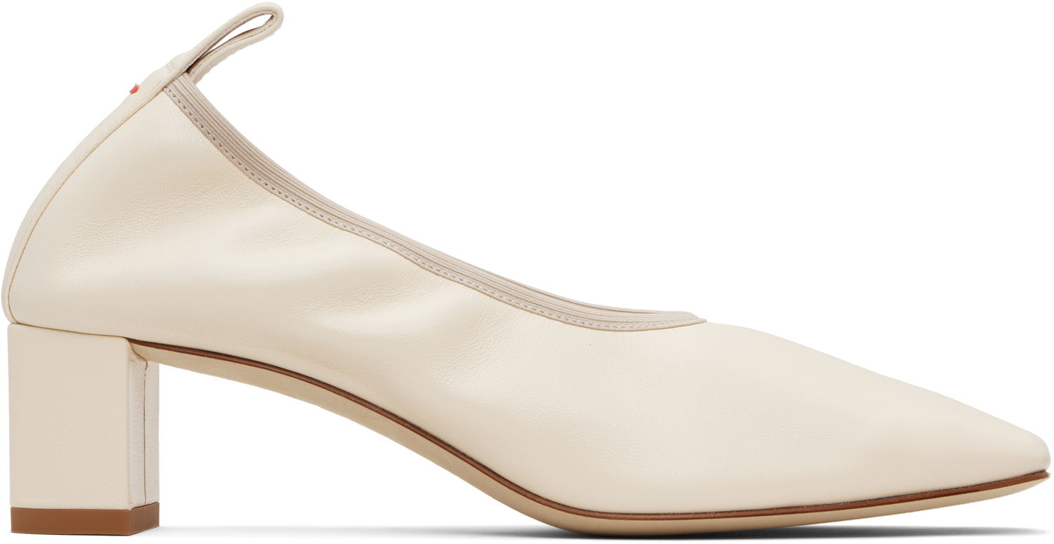 Skopleje Aeyde Aeyde Narissa Ruched Block Heels Hvid | A11-PU0600001002-225, 0