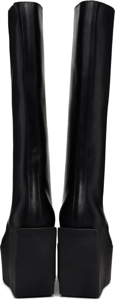 Tøj Rick Owens Rick Owens Hollywood Sliver Platform Winged Kowboys Tall Boots Sort | RP01E7833 LOO, 1