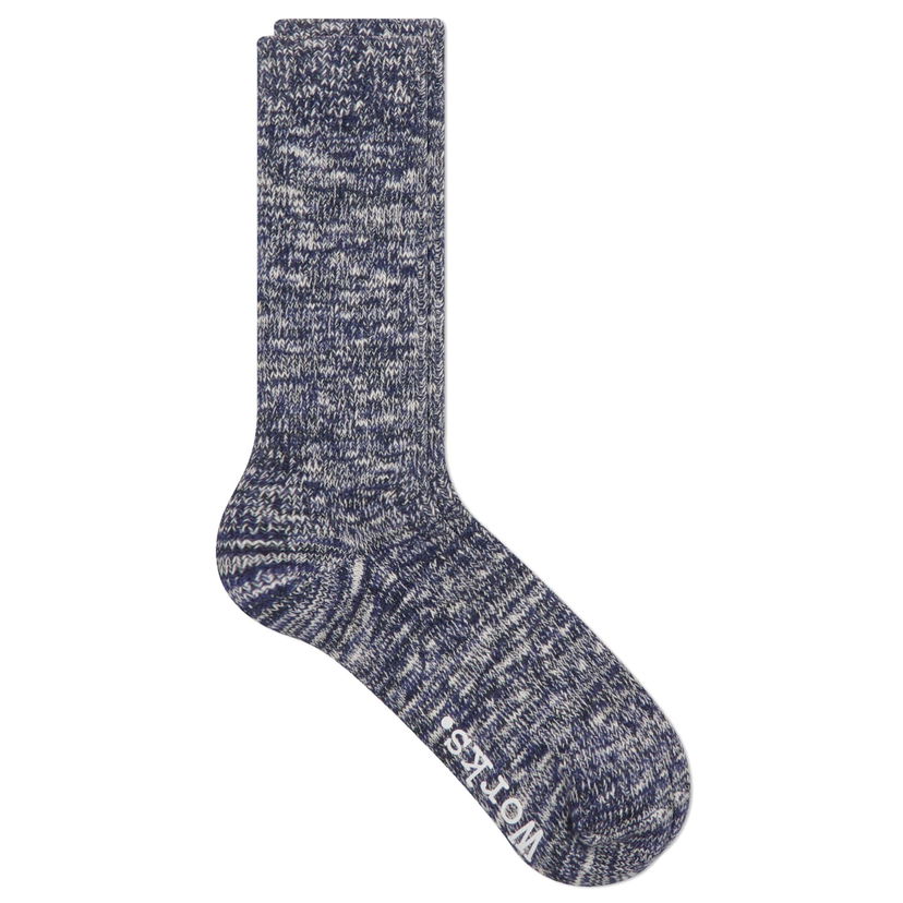 Sokker Universal Works Slub Socks, Size Medium Blå | 23771-NVY