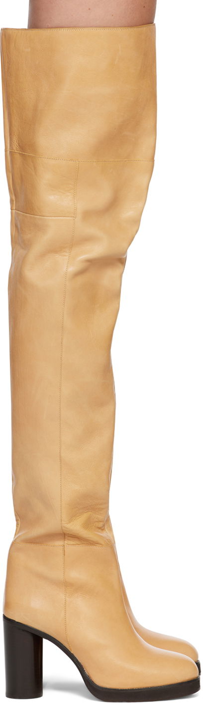 Skopleje ISABEL MARANT Isabel Marant Lurna Tall Boots Beige | 22HCD0059-22H012S