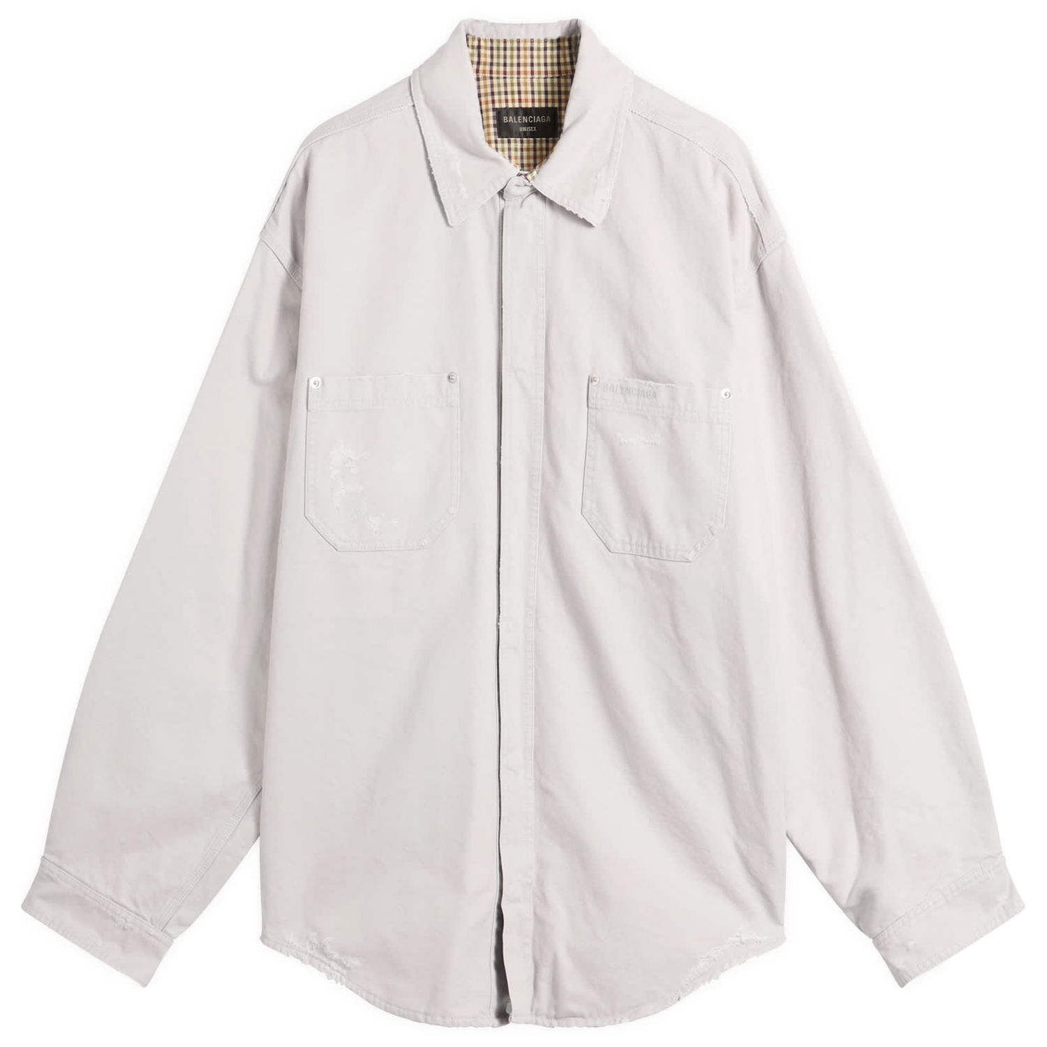 Skjorte Balenciaga Heavy Cotton Workwear Overshirt, Size Large Hvid | 839085-TRP15-1400, 0