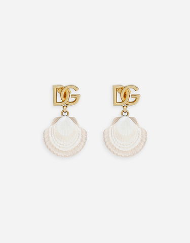 Øreringe Dolce & Gabbana Gold-tone Shell Dangle Earrings Metalisk | WEQ6A1W1111ZOO00, 0