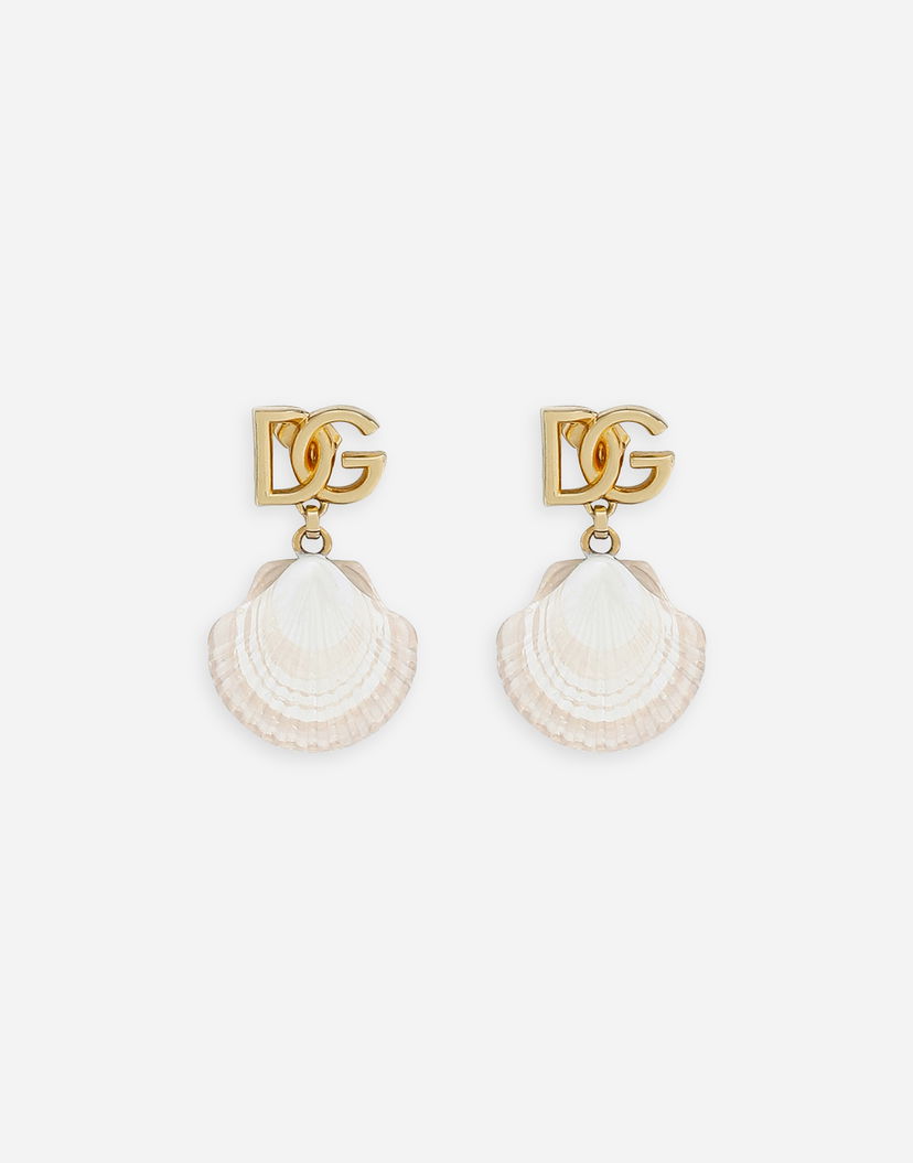 Øreringe Dolce & Gabbana Gold-tone Shell Dangle Earrings Metalisk | WEQ6A1W1111ZOO00