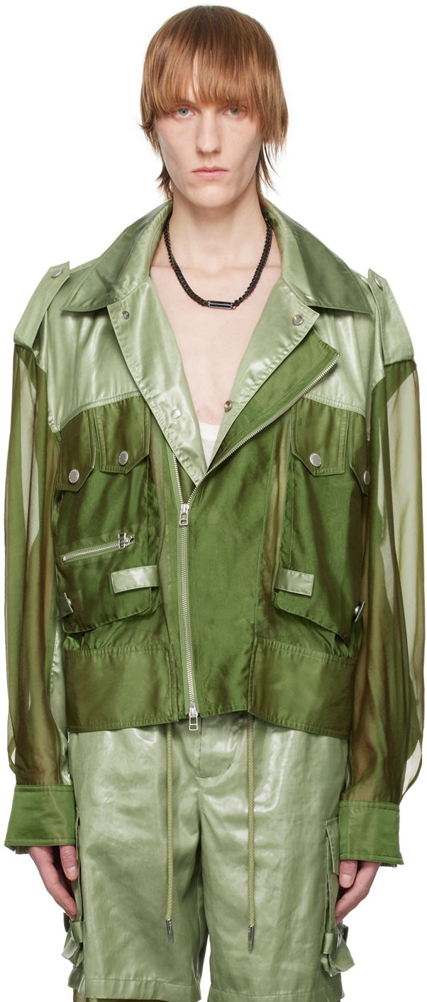 Jakke Feng Chen Wang Feng Chen Wang Paneled Jacket Grøn | FMS15JK26