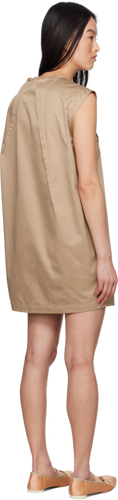 Kjole Maison Margiela MM6 Maison Margiela Cotton Twill Darting Minidress Beige | S52DA0056 M35368, 2