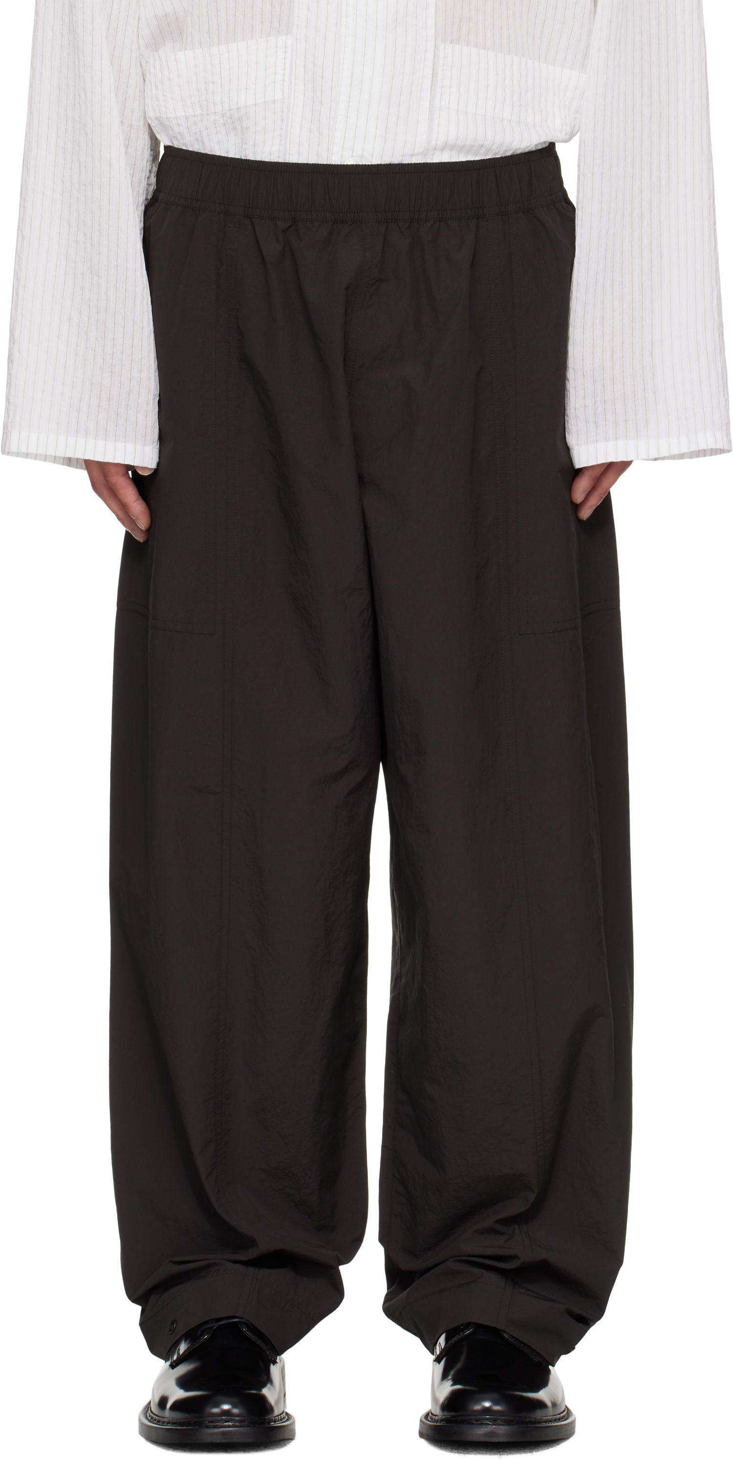 Bukser Studio Nicholson Studio Nicholson Ashi Wide Leg Trousers Sort | ASHI SNM - 1270, 0