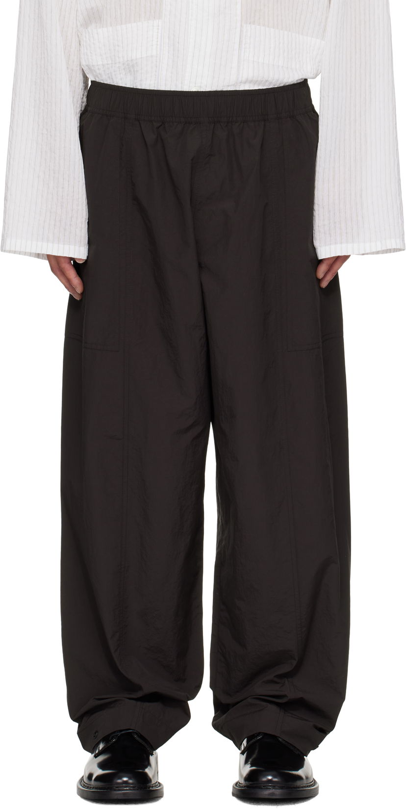 Bukser Studio Nicholson Studio Nicholson Ashi Wide Leg Trousers Sort | ASHI SNM - 1270
