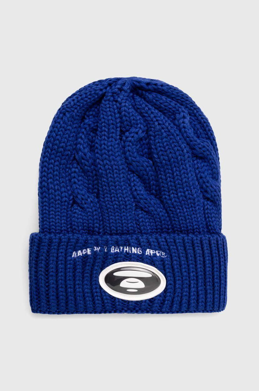 Beanie AAPE by A Bathing Ape AAPE Cable Knit Beanie Blå | AHT5236