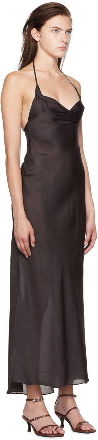 Kjole GUIZIO Guizio Exclusive Halter Neck Maxi Dress Brun | SD 2, 1