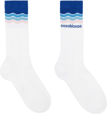 Sokker Casablanca Wave Socks Hvid | APS25-ACC-010-03, 1