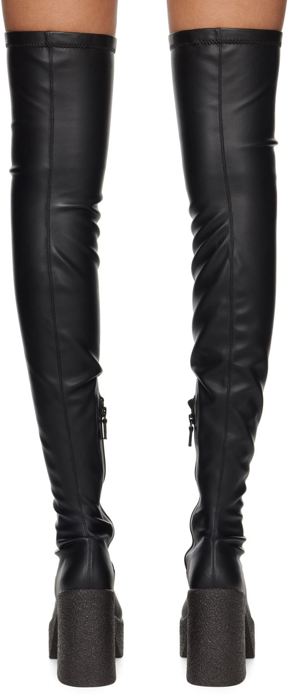 Sneakers og sko Stella McCartney Stella McCartney Skyla Thigh-High Platform Boots Sort | 596408W1CV0, 1