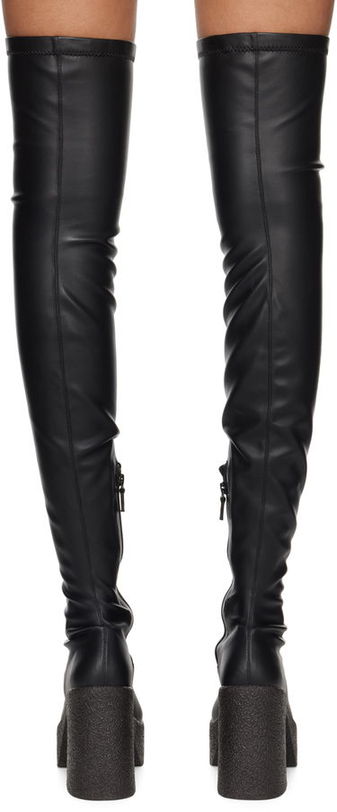 Sneakers og sko Stella McCartney Stella McCartney Skyla Thigh-High Platform Boots Sort | 596408W1CV0, 1
