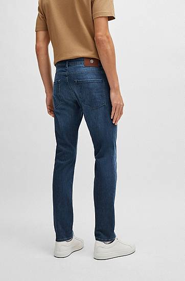 Jeans BOSS Slim-Fit Comfort-Stretch Denim Jeans Blå | 50513620, 1
