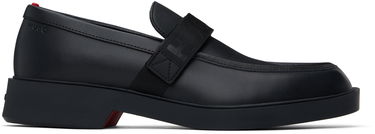 Sneakers og sko BOSS Hugo Black Leather Loafers Sort | 50536228, 0