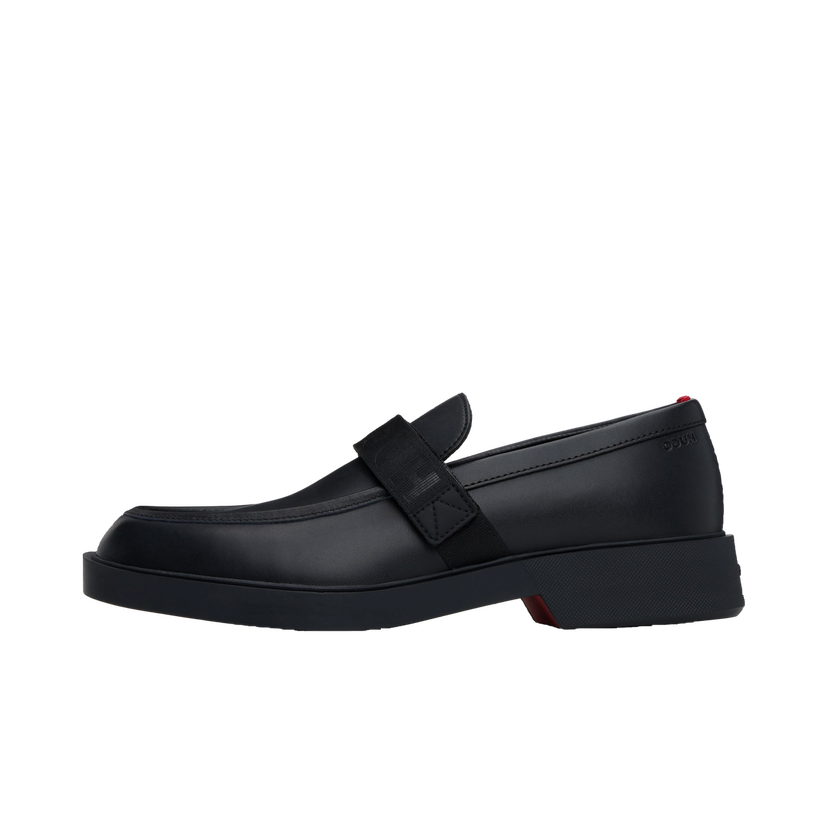 Sneakers og sko BOSS Hugo Black Leather Loafers Sort | 50536228
