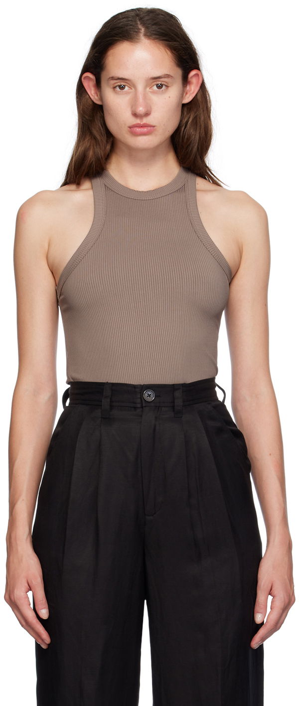 Tanktop Anine Bing Eva Ribbed Tank Top Brun | A-08-10269-BWN27