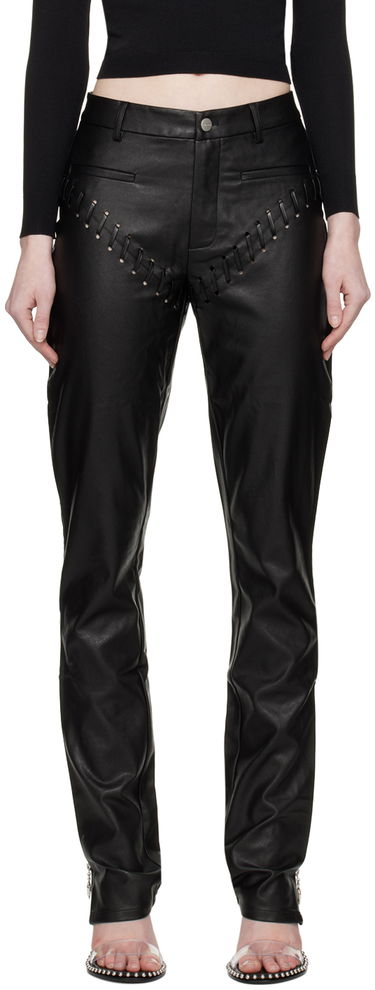 Bukser Miaou Miaou Hannah Jewett Edition Faux-Leather Trousers Sort | 1031PUBLK, 0