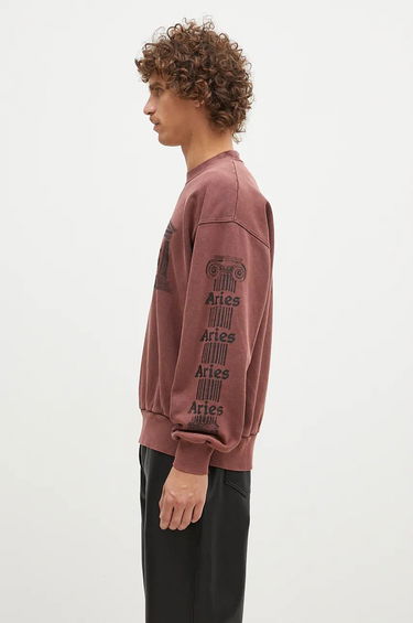 Sweatshirt Aries Aged Ancient Column Sweatshirt With Print Rød | AR2003302, 1