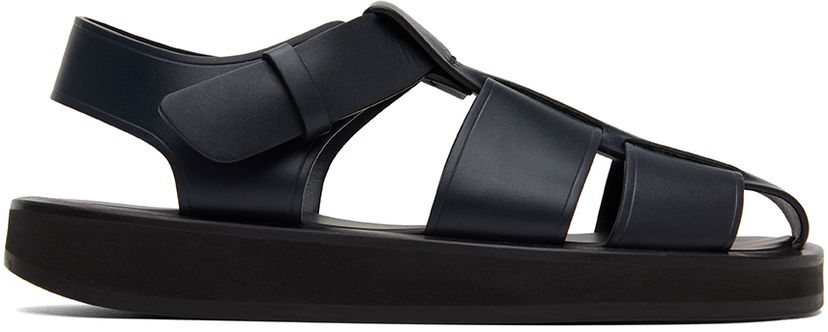 Tilbehør The Row The Row Fisherman Flat Sandals Mørkeblå | F1203-SVL74