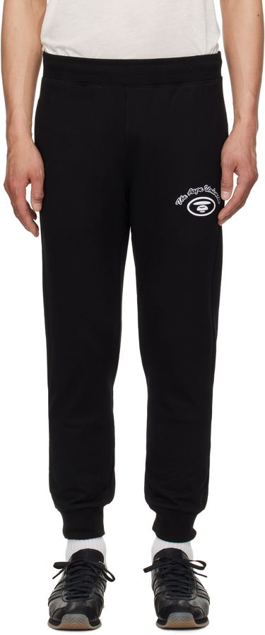 Joggingbukser AAPE by A Bathing Ape AAPE by A Bathing Ape 'AAPE' Basic Sweatpants Sort | AAPPTMB698XXNBKX, 0