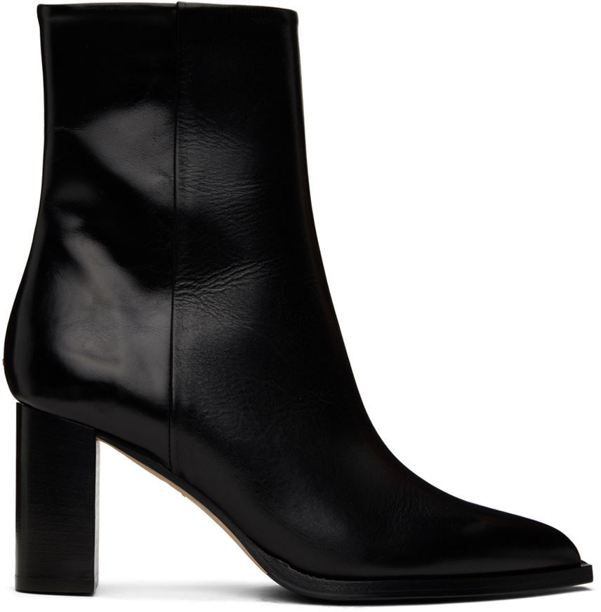Skopleje Aeyde Aeyde Gloria Leather Block Heel Boots Sort | A11-AB-MLPP75TB-0122-800-001, 0