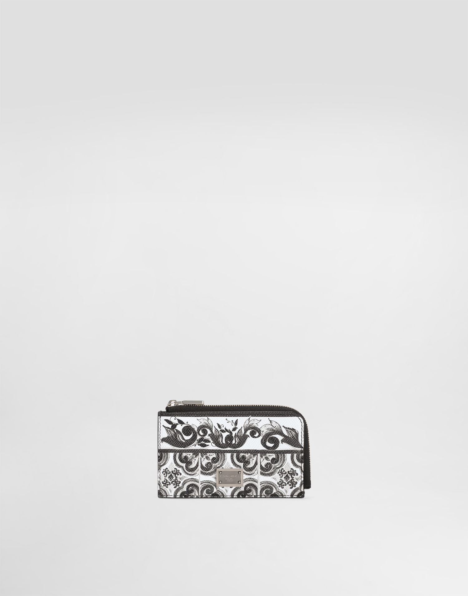 Tegnebog Dolce & Gabbana Dolce & Gabbana Calfskin Majolica Print Card Holder Hvid | BP3274AN719IU3TN, 0