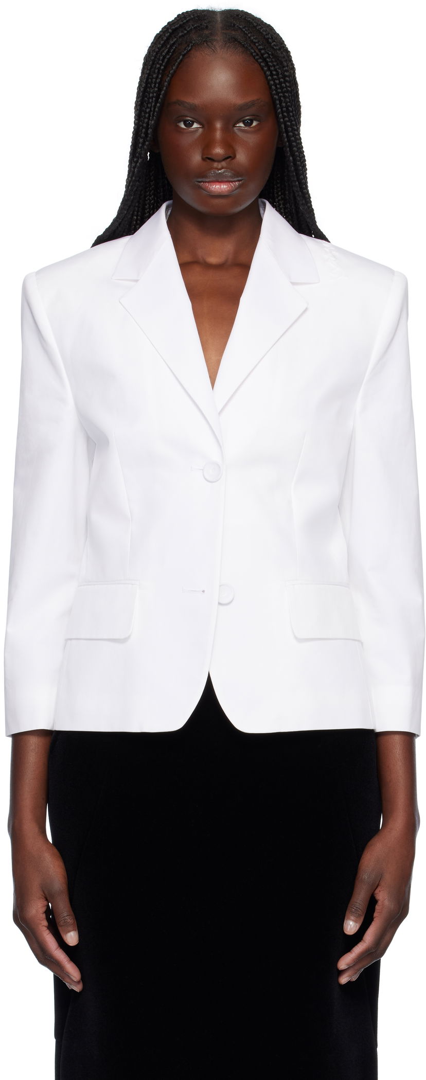 Jakke Marni Marni Poplin Single-Breasted Blazer Hvid | GIMA0287SU TCY65