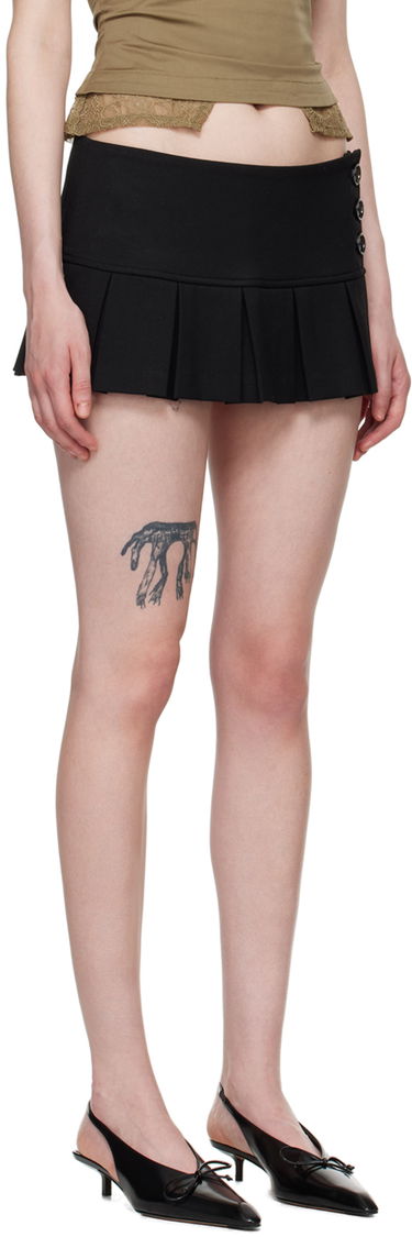 Nederdel GUIZIO Guizio Pleated Miniskirt Sort | H23304W030, 4