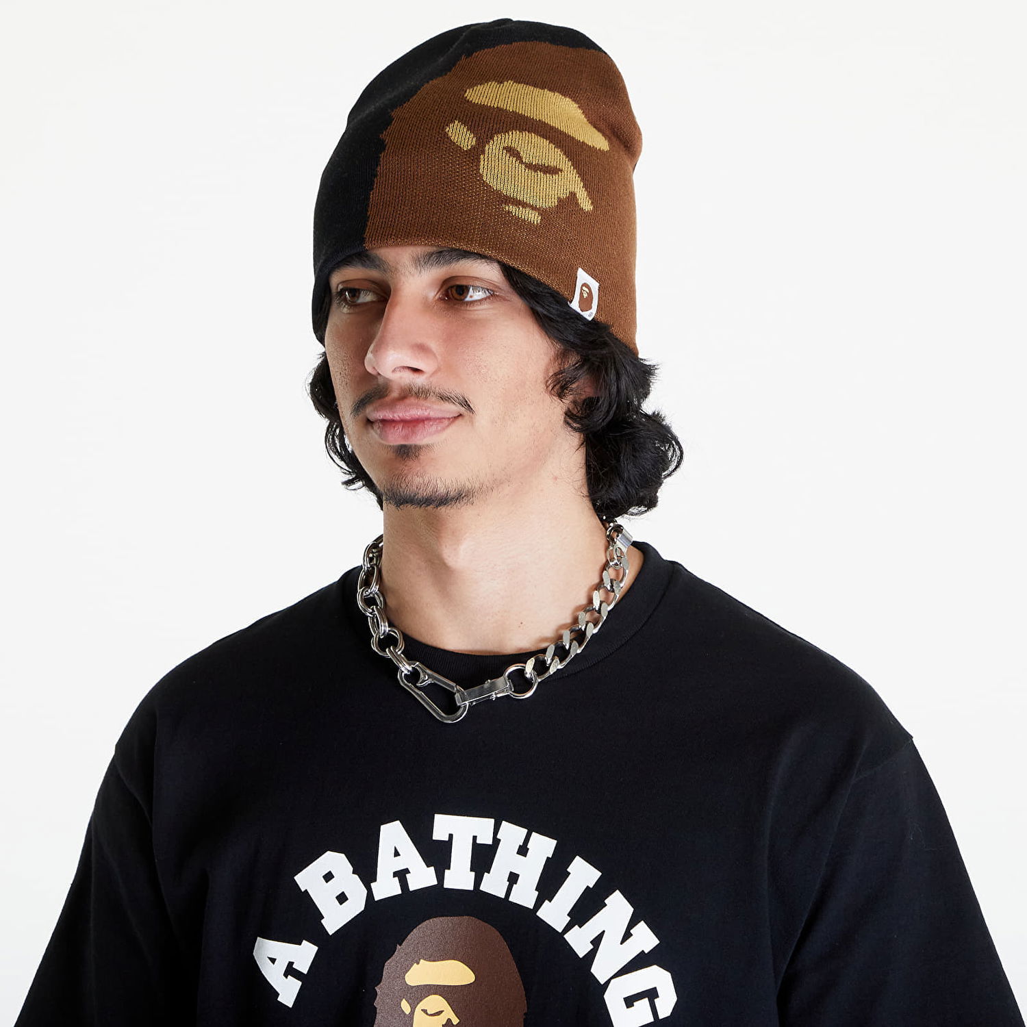 Beanie BAPE Ape Head Knit Beanie Sort | 001HTK301002M BLK, 1