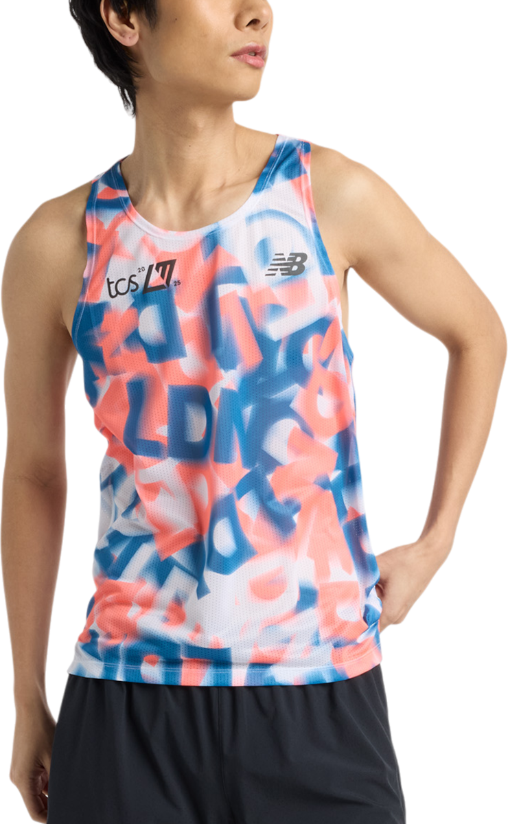 Tanktop New Balance London Edition Printed Running Singlet Flerfarvet | mt51297d-mlt