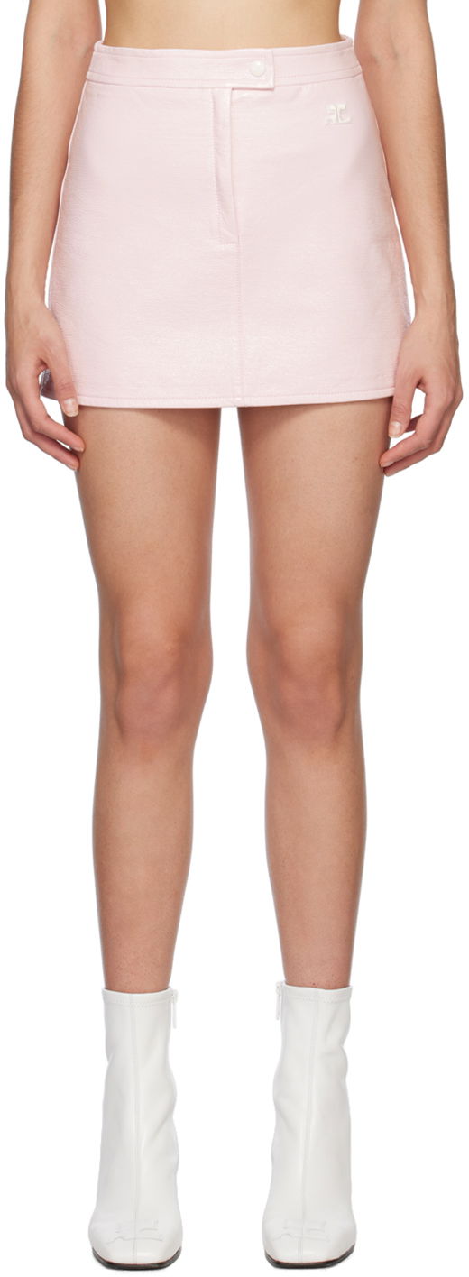 Nederdel Courrèges Zip-Fly Miniskirt Lyserød | PERCJU001VY0003