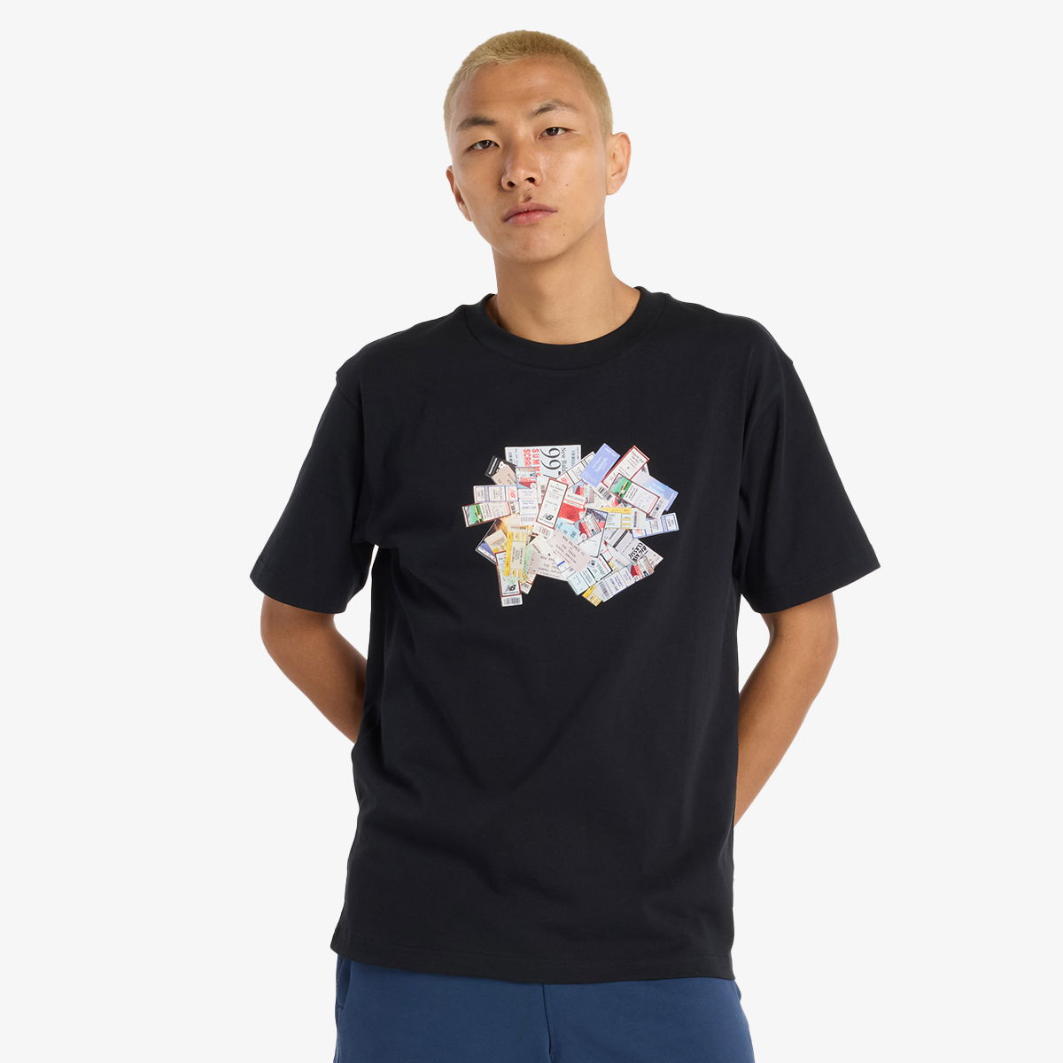 T-shirt New Balance Printed T-Shirt Sort | NBMT53905BK, 1