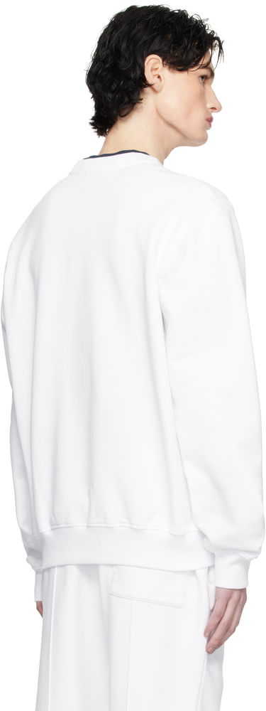 Sweatshirt Casablanca White 'Equipement Sportif' Embroidered Sweatshirt Hvid | MPS25-JTP-293-02, 2