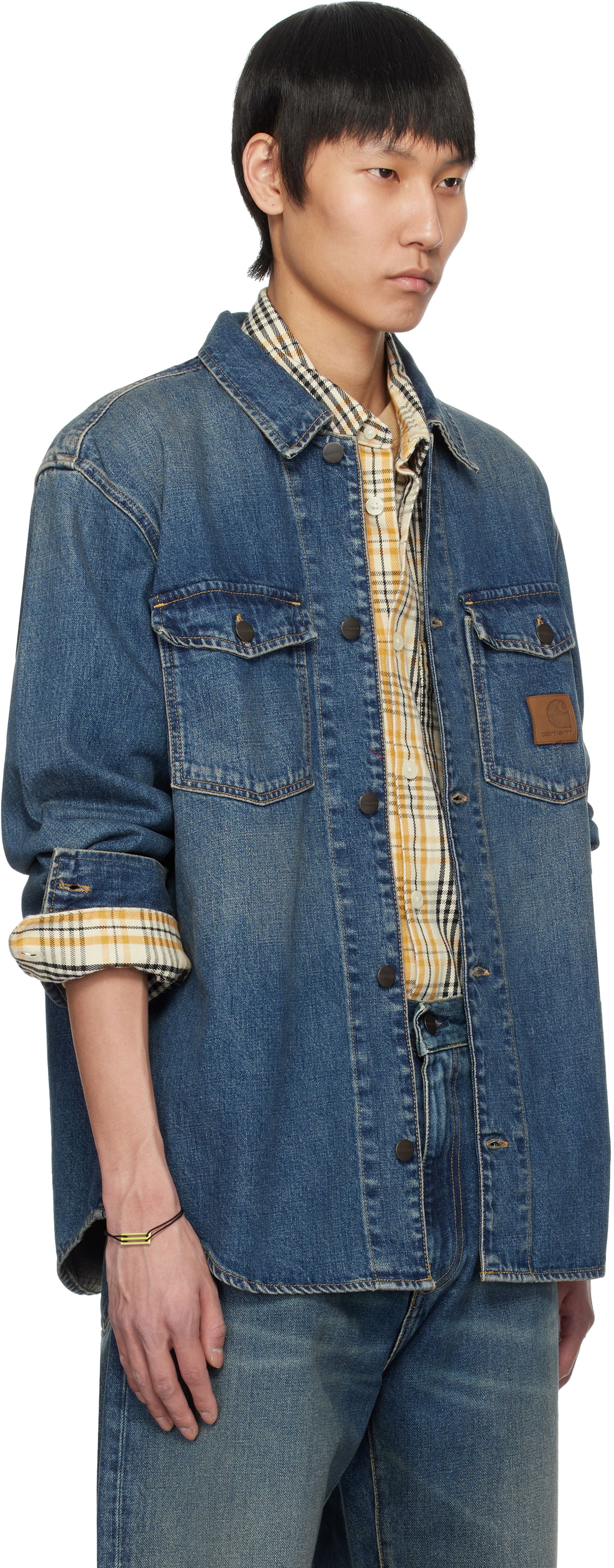 Skjorte Carhartt WIP Carhartt WIP Lincoln Denim Jacket Blå | I034735, 1