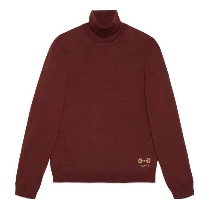 Sweater Gucci Horsebit Intarsia Wool Turtleneck Sweater Rød | 729476-XKCOR-6187, 0