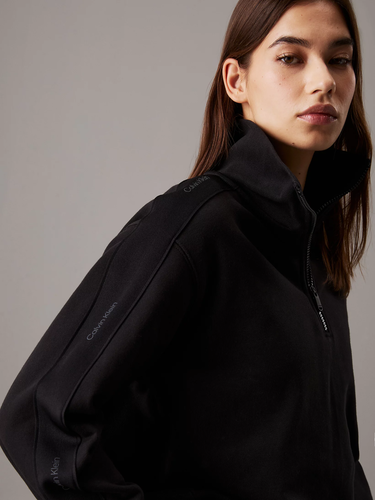 Sweatshirt CALVIN KLEIN Calvin Klein 1/4 Zip Sweatshirt Sort | LVGWS5W312-UB1, 1