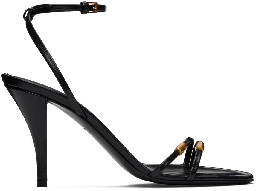 Tilbehør The Row The Row Cleo Bijoux Leather Heeled Sandals Sort | F1507-L35, 0
