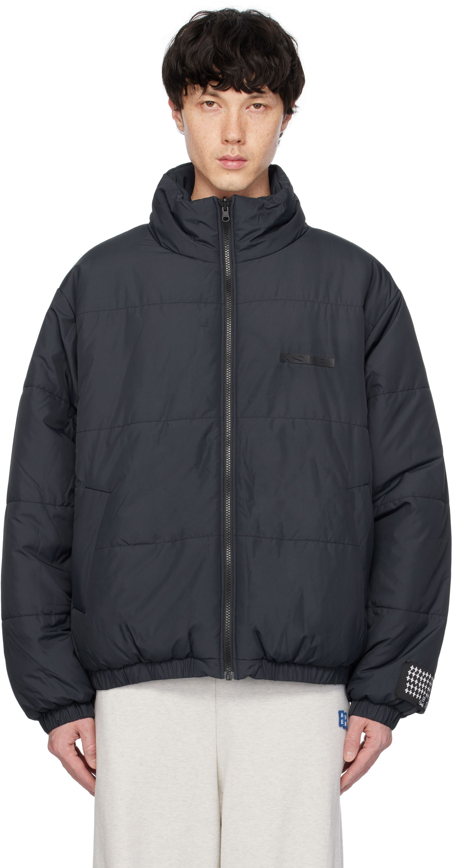 Puffer jakke Ksubi Sott Reversible Puffer Jacket Mørkeblå | MPS25JK015, 0