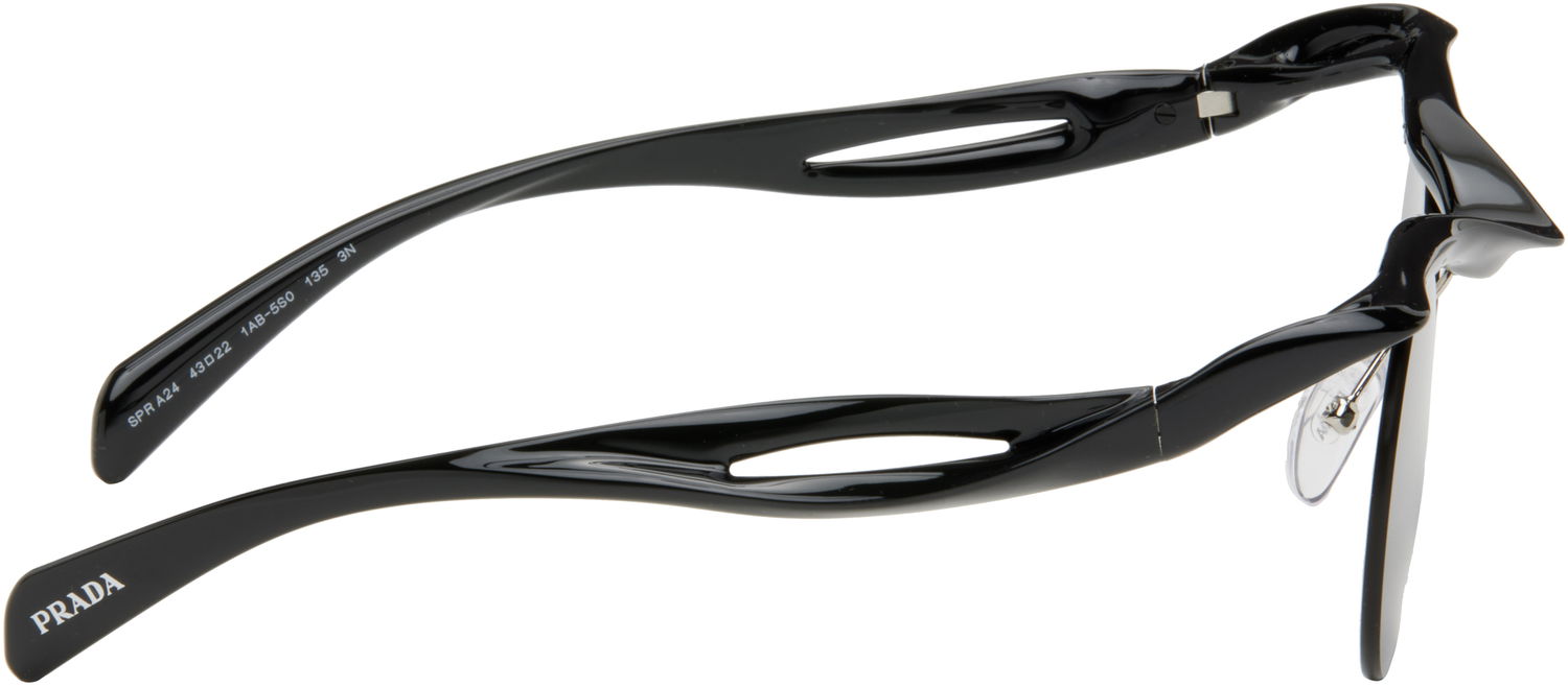Solbriller Prada Prada Twisted Frame Circle Sunglasses Sort | 0PR A24S 1AB5S043 8056262141410, 1