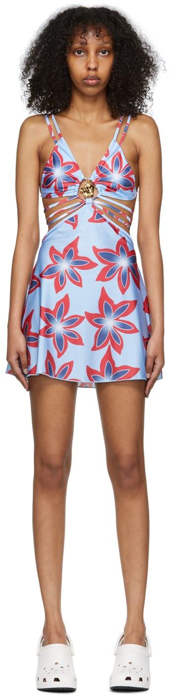 Kjole Chopova Lowena Exclusive Floral Print Mini Dress Flerfarvet | 9121