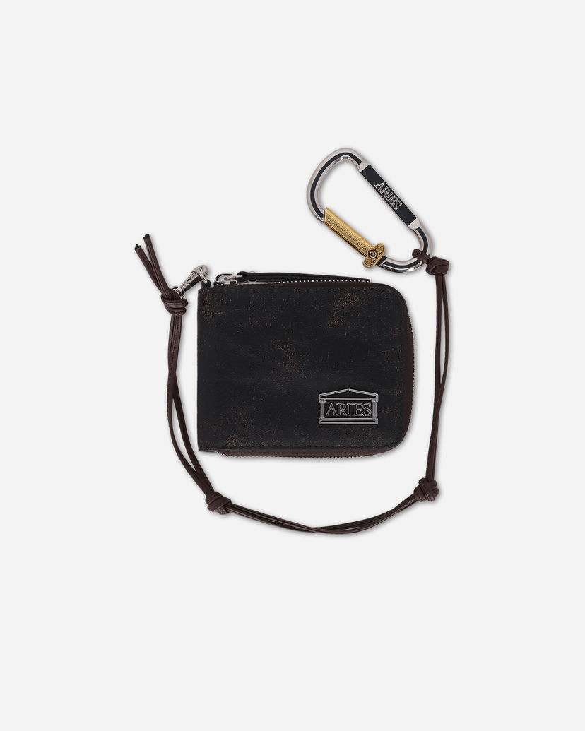 Tegnebog Aries Vintage Leather Bobby Wallet Sort | AR1001604 Brown