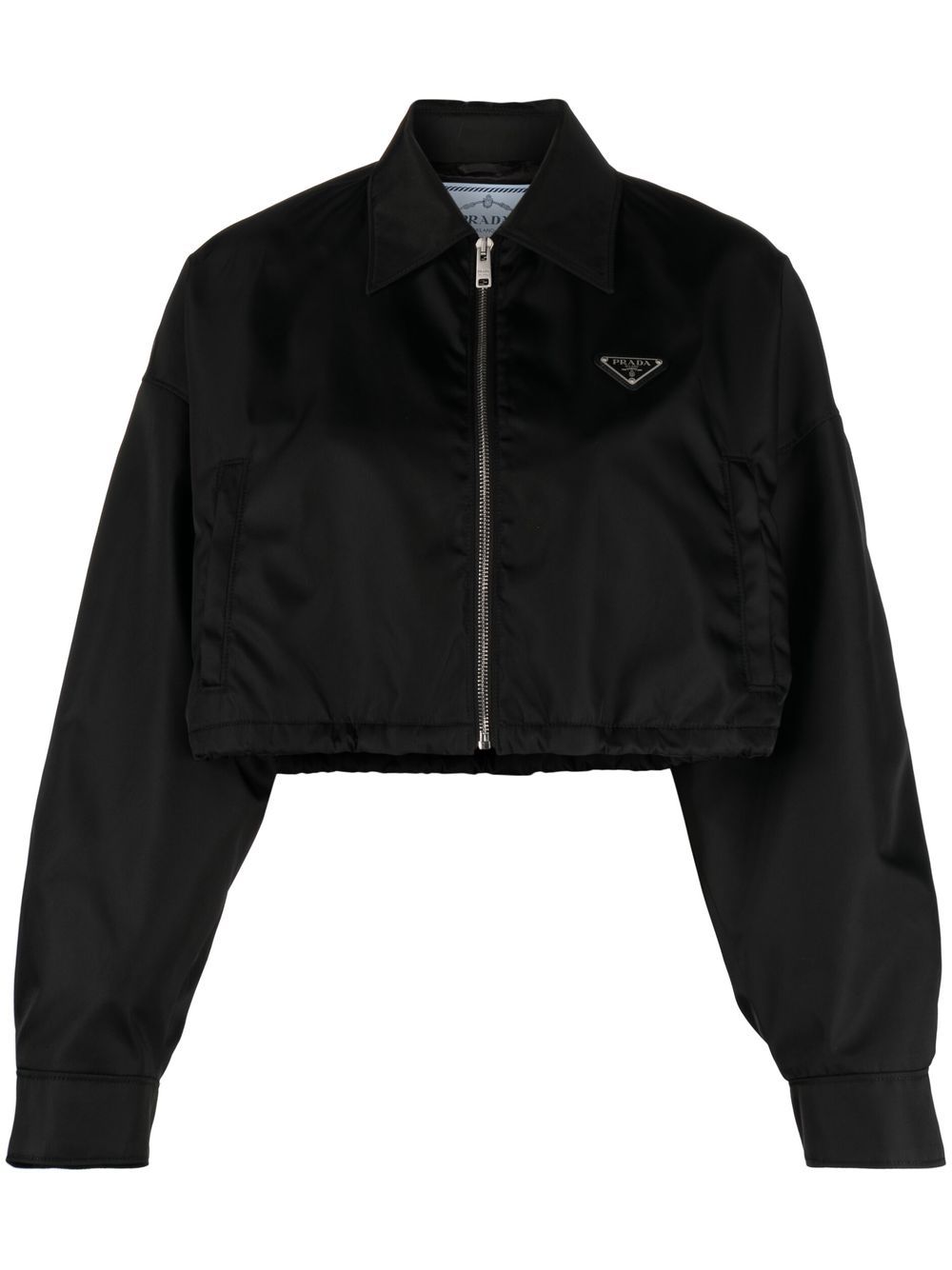Bomberjakke Prada Cropped Bomber Jacket Sort | 292101S2311WQ8, 0