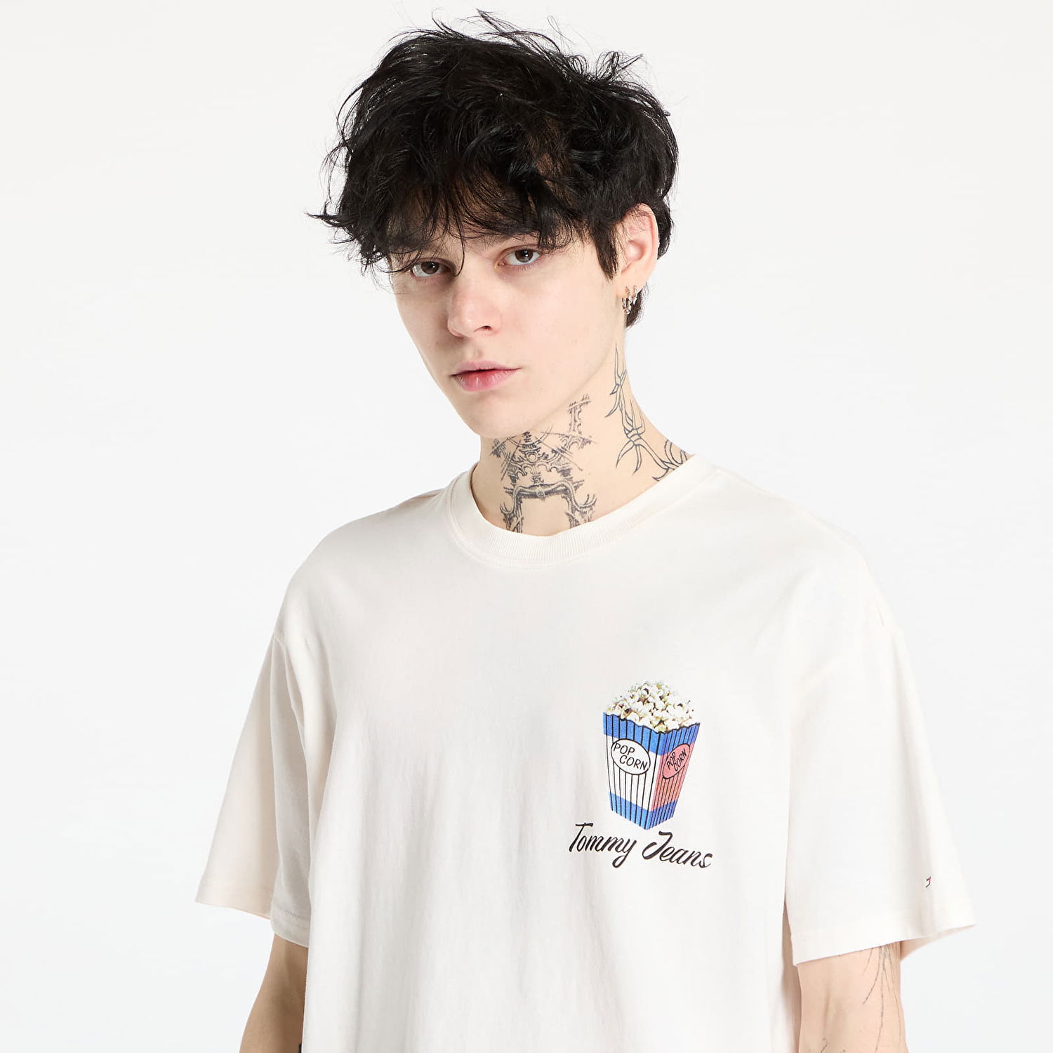 T-shirt Tommy Hilfiger Tommy Jeans Relaxed Novelty Graphic T-Shirt Hvid | DM0DM20352 YBH, 1