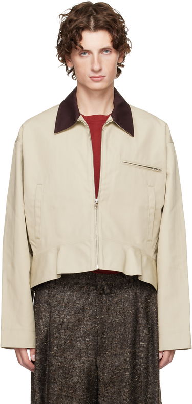 Jakke JW Anderson JW Anderson Curved Hem Jacket Beige | JK0413-PG1802, 0