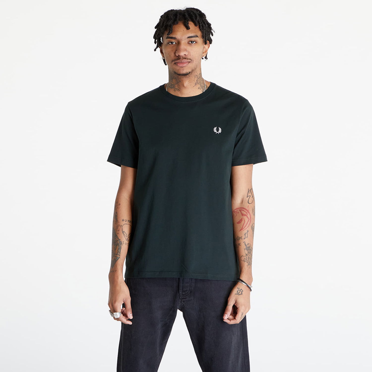 T-shirt Fred Perry Crew Neck T-Shirt Grøn | M1600 T50, 0