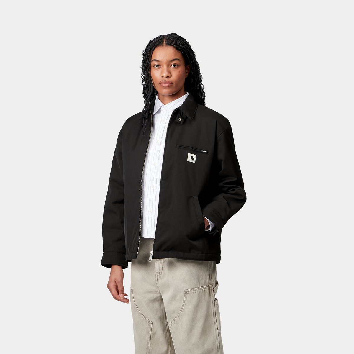 Jakke Carhartt WIP Leroy Jacket Sort | I035368_8, 0