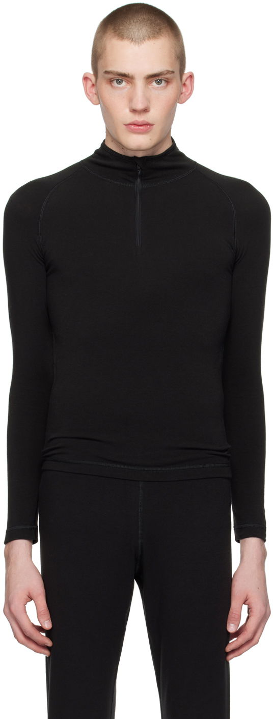 Sweater Balenciaga 3B Sports Icon Ski Turtleneck Sort | 773688-TPVQ4-1000