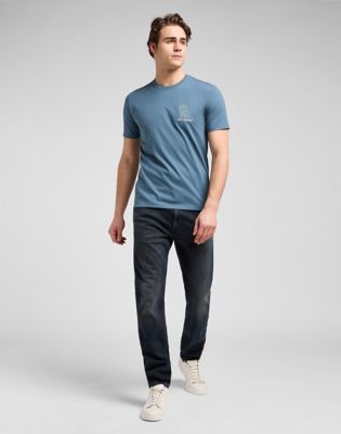 T-shirt Lee Lee Regular Elevated Essential Logo T-Shirt Size XXL Blå | 112370580, 1